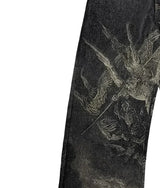 WANNA LAB laser painted denim M Black