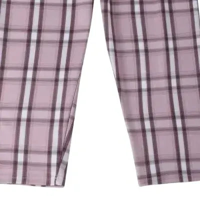 ANDTIME pink plaid trousers Pink