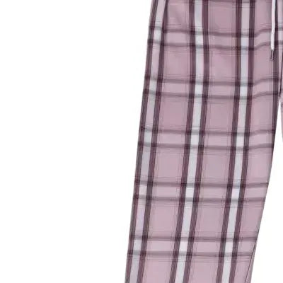 ANDTIME pink plaid trousers Pink