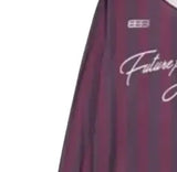 FPA purple striped polo jersey M Purple