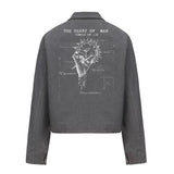 TAICHIISM gray detroit jacket L Gray