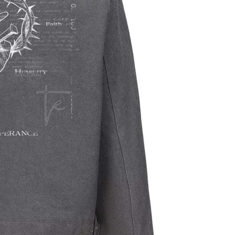 TAICHIISM gray detroit jacket L Gray