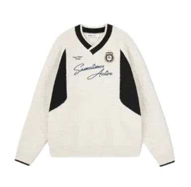 FPA white V-neck sweater L White