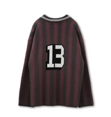 SCO.Co no.13 brown polo striped sweater Brown