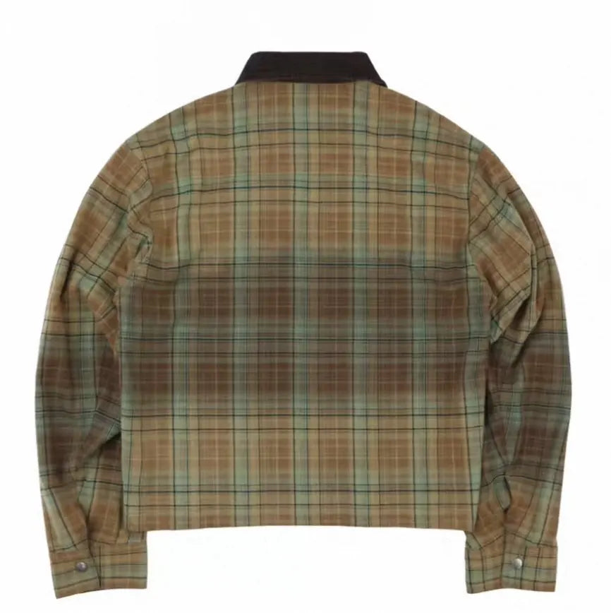 SCO.Co yellow green retro jacket Brown