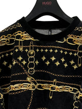 VERSACE crew neck sweatshirt L Black