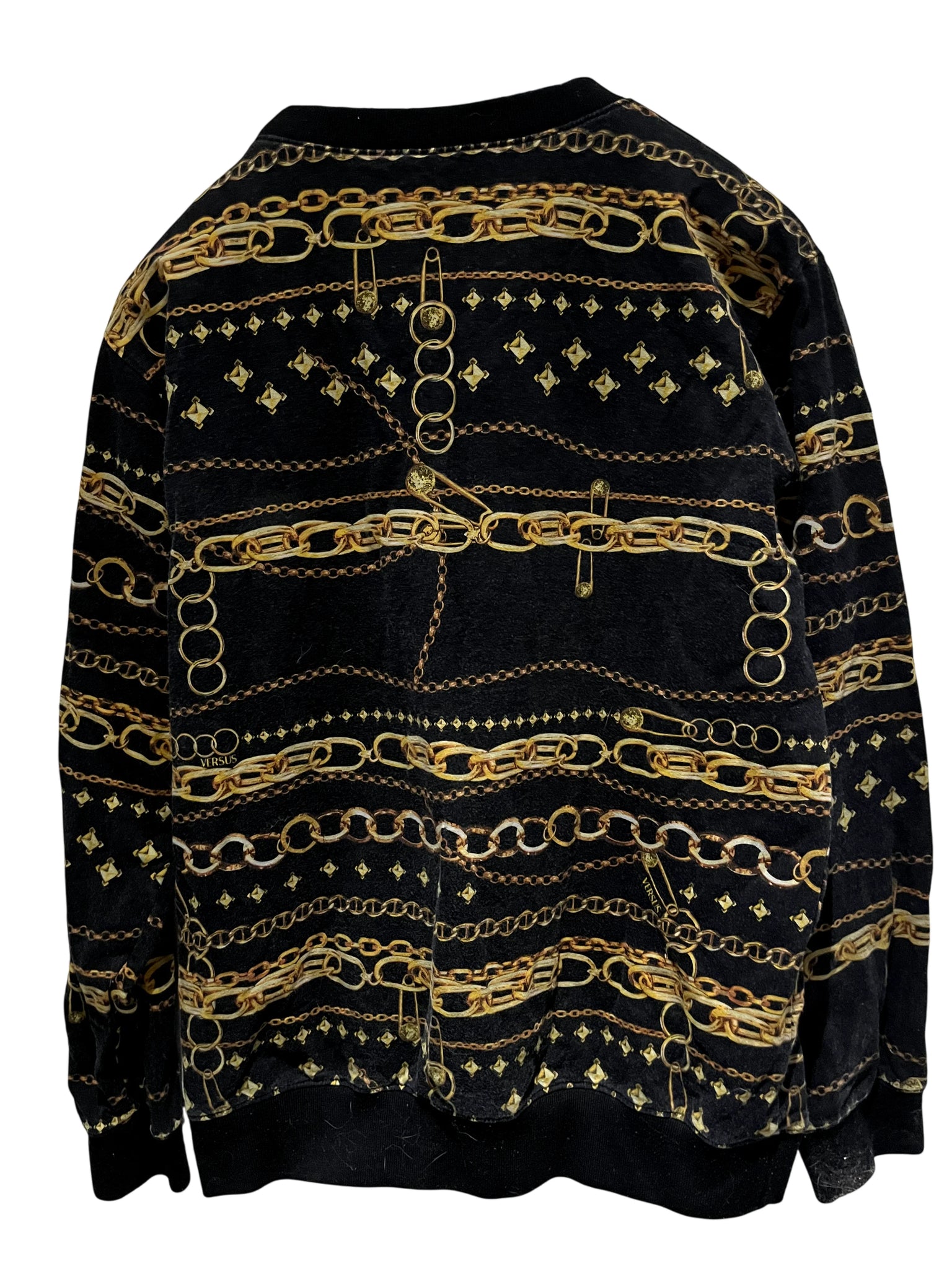 VERSACE crew neck sweatshirt L Black