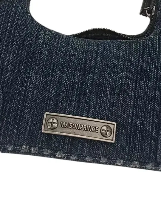 MASON PRINCE denim underarm bag Blue
