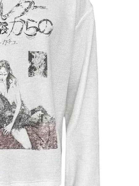 JCAESAR STUDIO white waffel long sleeve L White