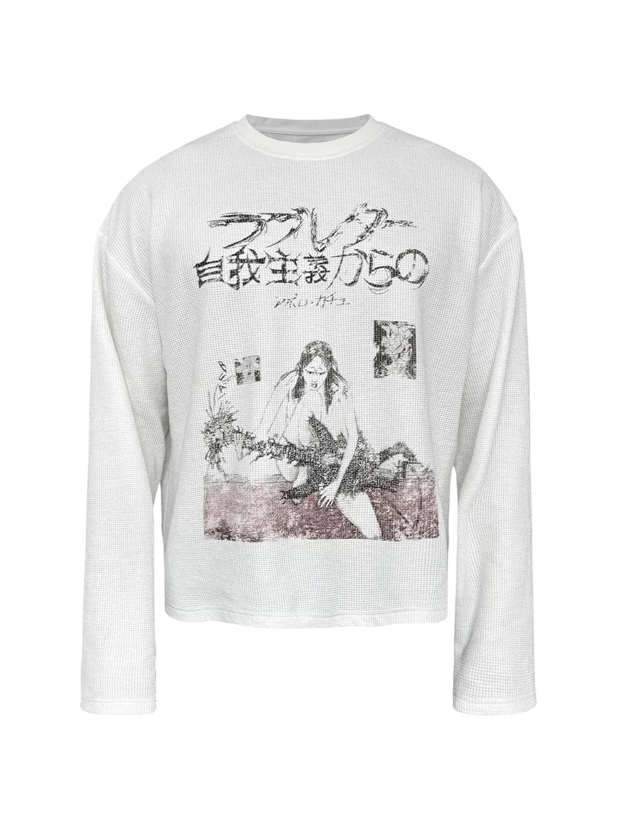 JCAESAR STUDIO white waffel long sleeve L White