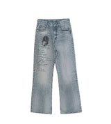 no E mosen washed printed jeans L Blue