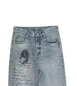 no E mosen washed printed jeans L Blue