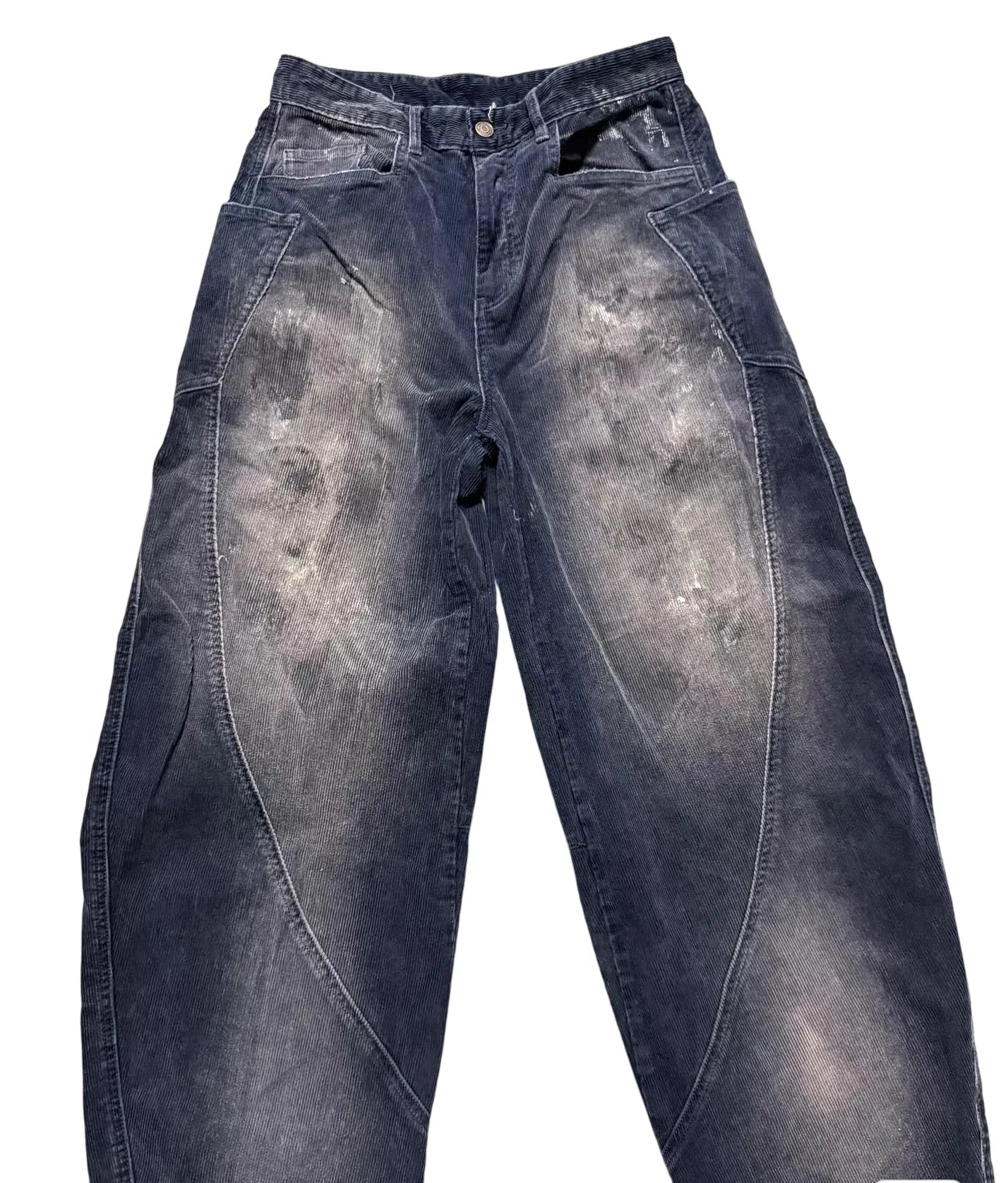 DOKIE stained machete corduroy pants XXL Blue