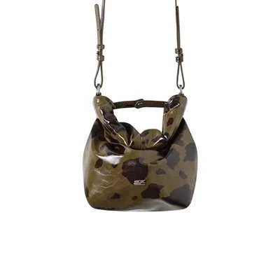 CRYING CENTER brown cow print bag Brown