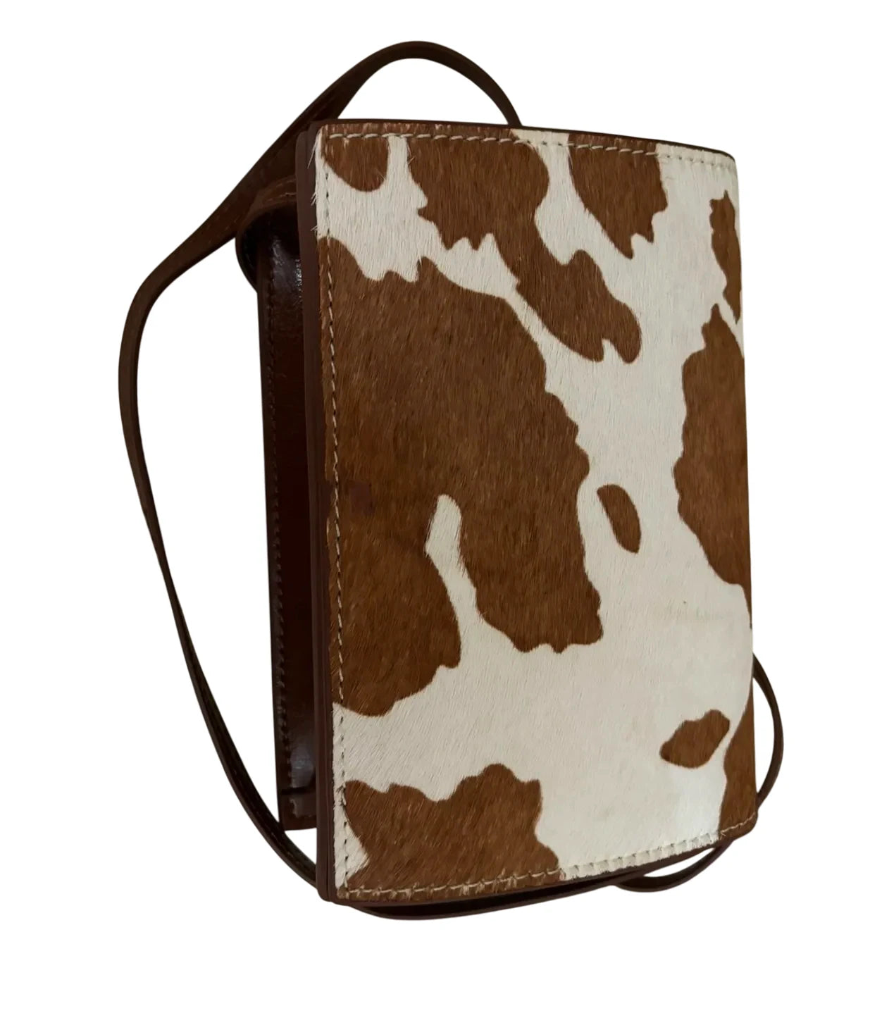 Island Picnic cow print bag Brown