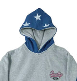 POH gray blue star pattern hoodie Gray
