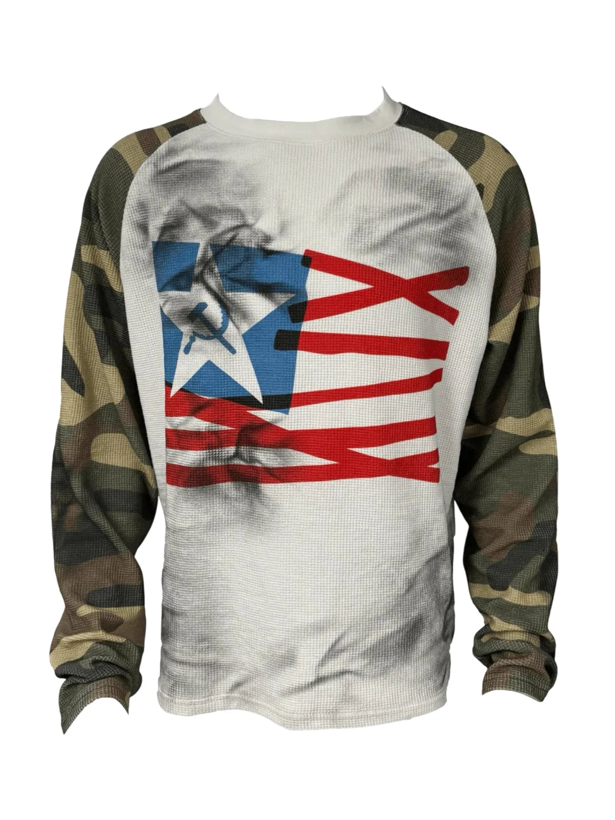 99CLUB parody flag camo long sleeve M White