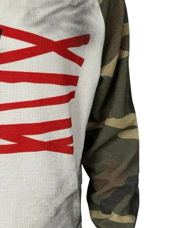 99CLUB parody flag camo long sleeve M White