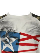 99CLUB parody flag camo long sleeve M White