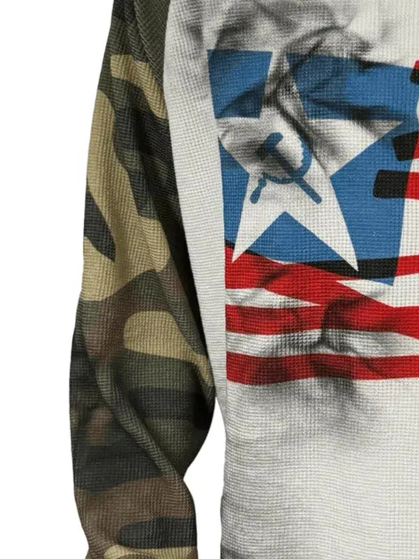 99CLUB parody flag camo long sleeve M White