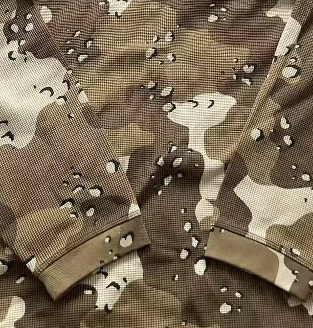 STA yellow camo waffle hoodie XL Brown