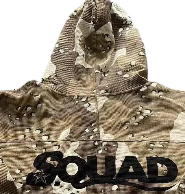 STA yellow camo waffle hoodie XL Brown