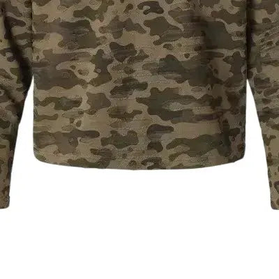YADcrew camo ripped long sleeve L Green