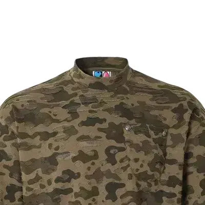 YADcrew camo ripped long sleeve L Green