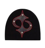 REGEN ZONE black and red veneer beanie Black