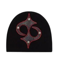 REGEN ZONE black and red veneer beanie Black