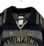 MASON PRINCE blue gray polo sweater S Blue