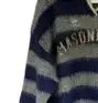 MASON PRINCE blue gray polo sweater S Blue