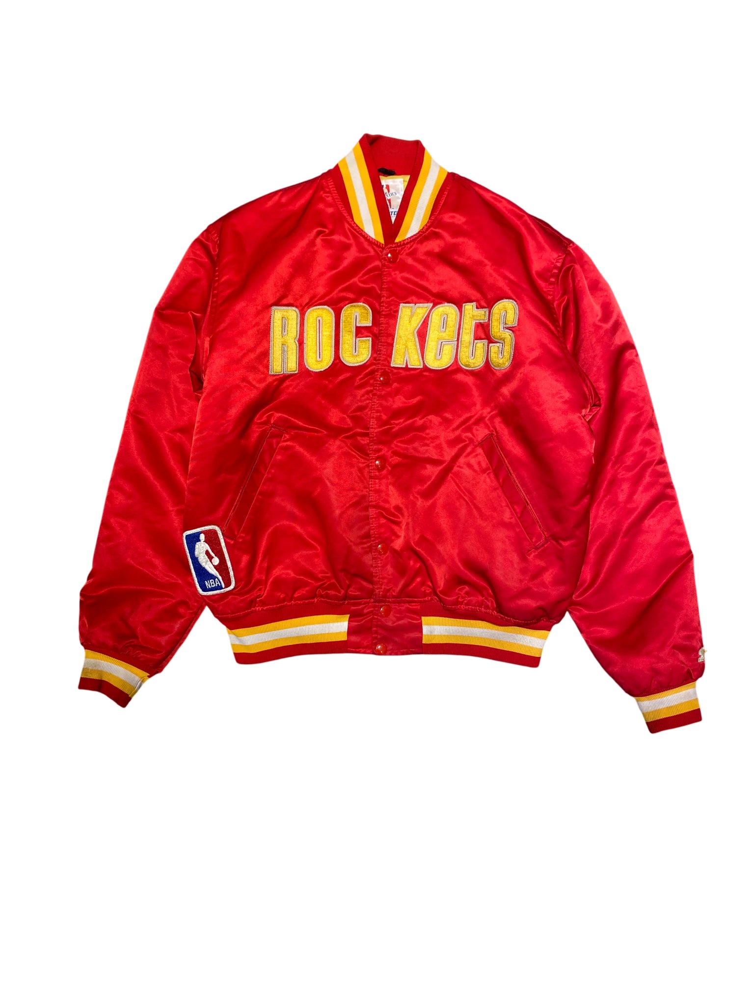 Vintage Starter Bomber Houston Rockets Jacket S Red