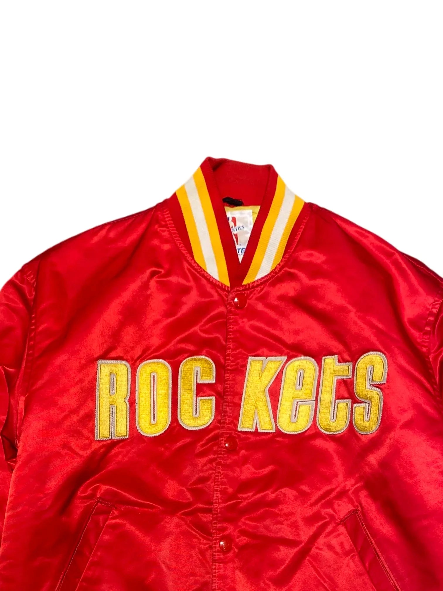 Vintage Starter Bomber Houston Rockets Jacket S Red