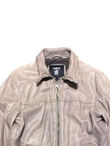 Tigha Leather Bomber Jacket S Brown