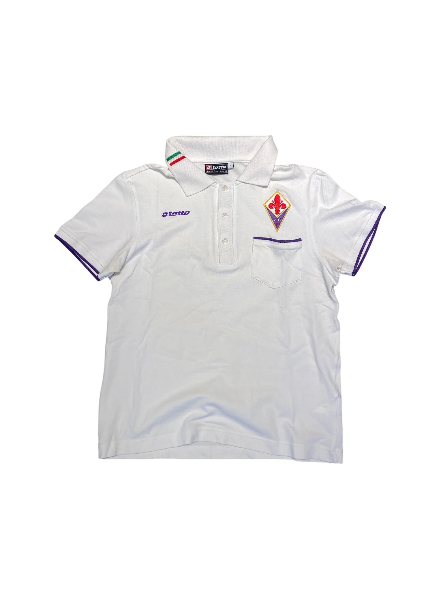 Lotto Fiorentina Polo Shirt M White