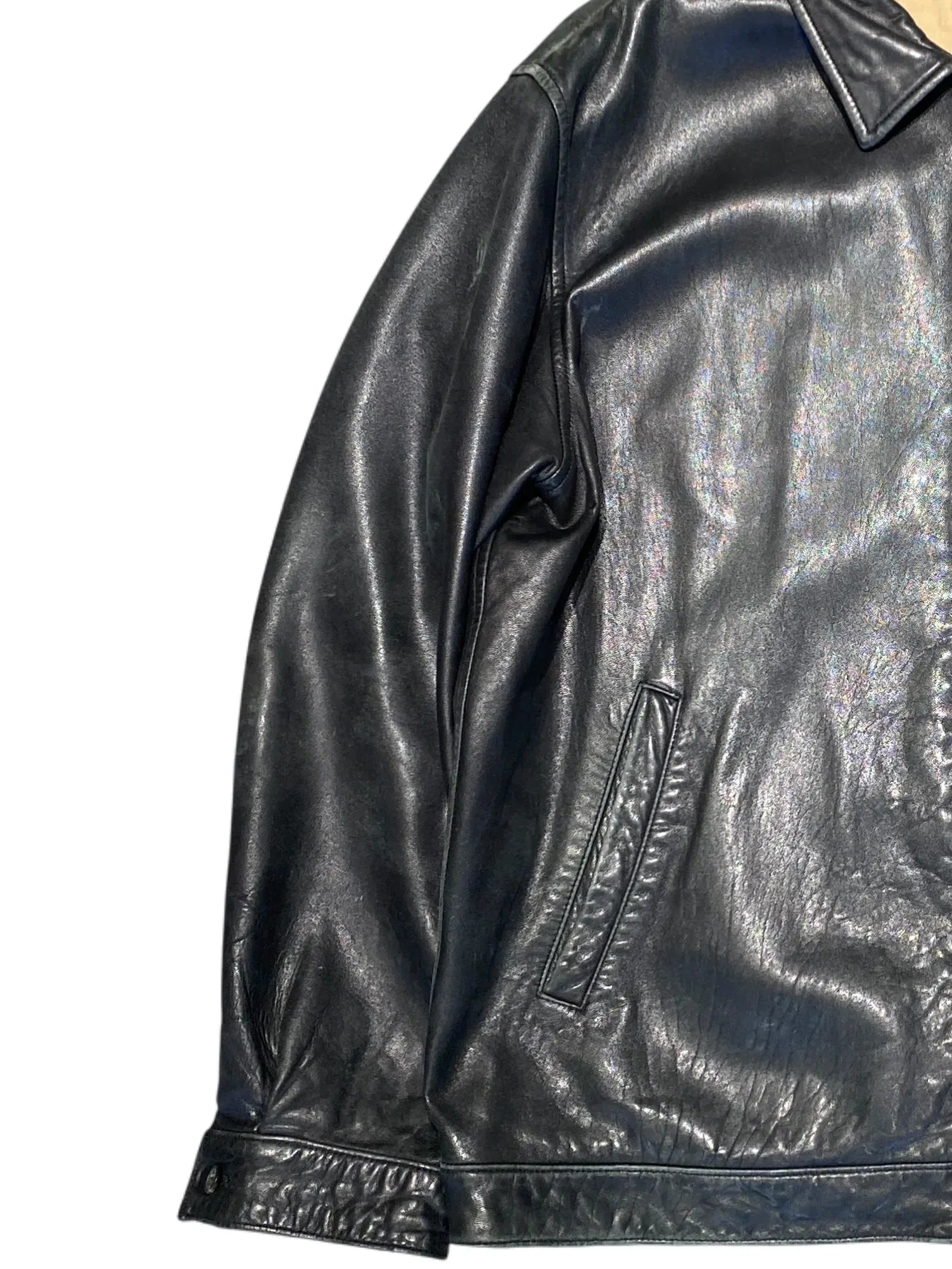 Polo Ralph Lauren Leather Jacket XL Black
