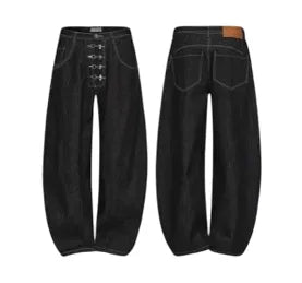 DND4DES plane mouth raw denim XL Black