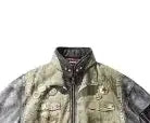 REMEDY green printed bomber jacket XXL Green