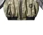 REMEDY green printed bomber jacket XXL Green