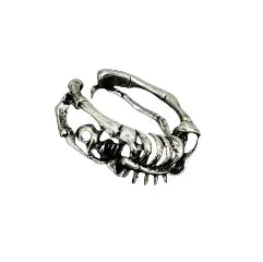 CVINTAGETTIC steel skull ring Silver