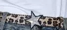 DARKBLUE star leopard belt Brown