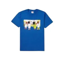 SUPREME blue drawing kids tshirt M Blue
