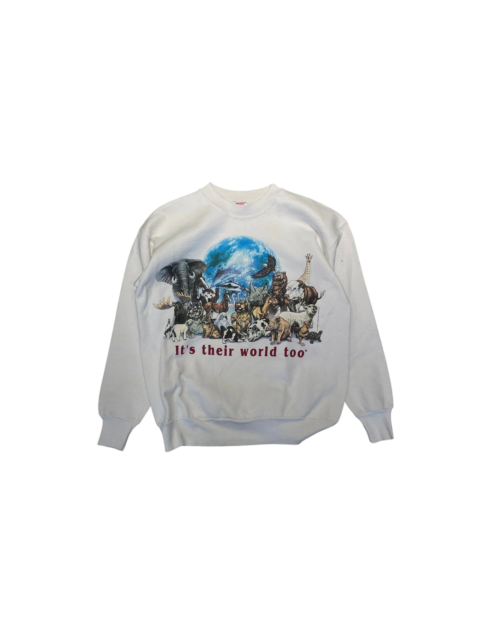 Hanes It´s their World too Crewneck M White