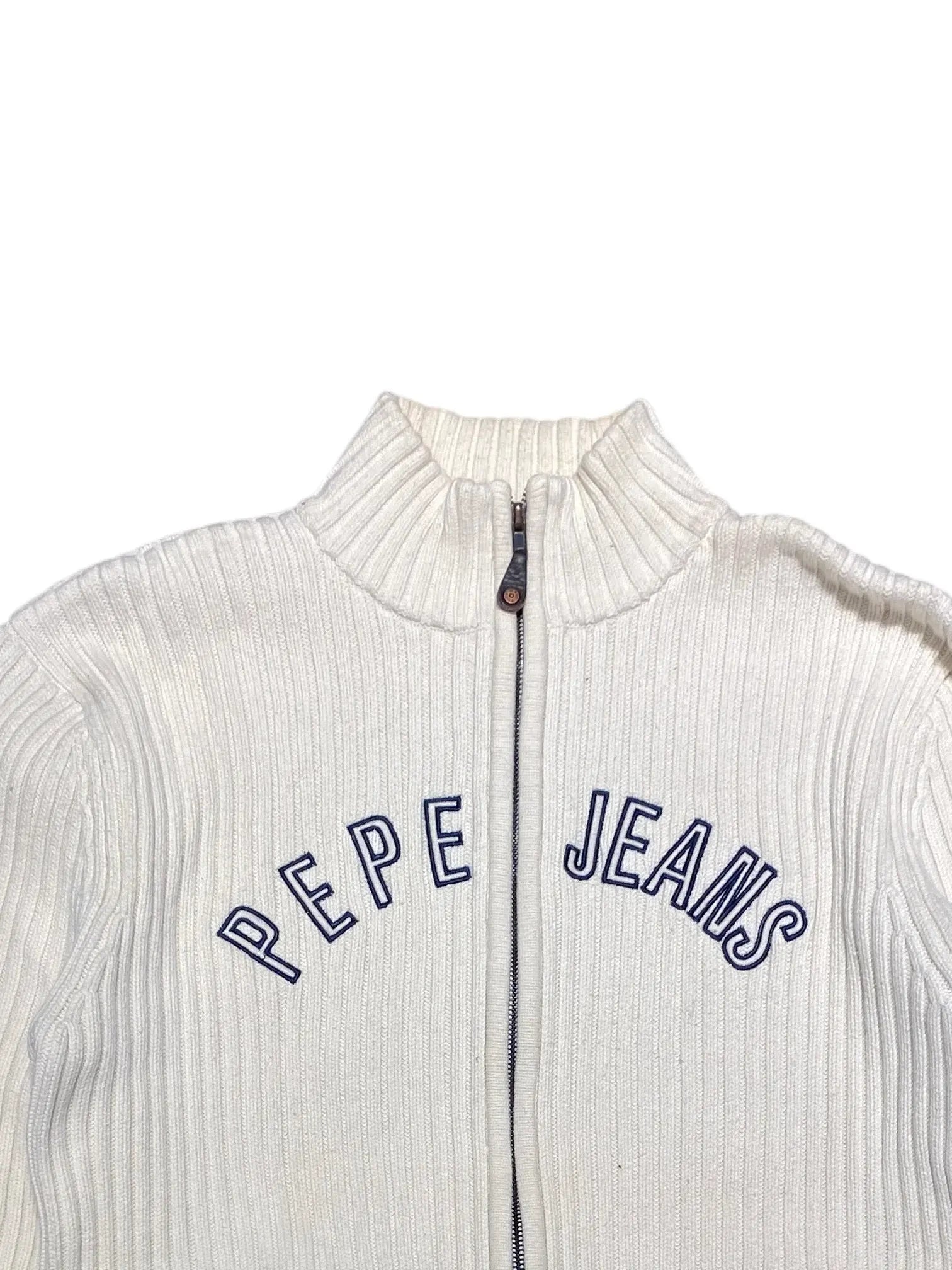 Pepe Jeans Knit Zip-up Sweatshirt L White