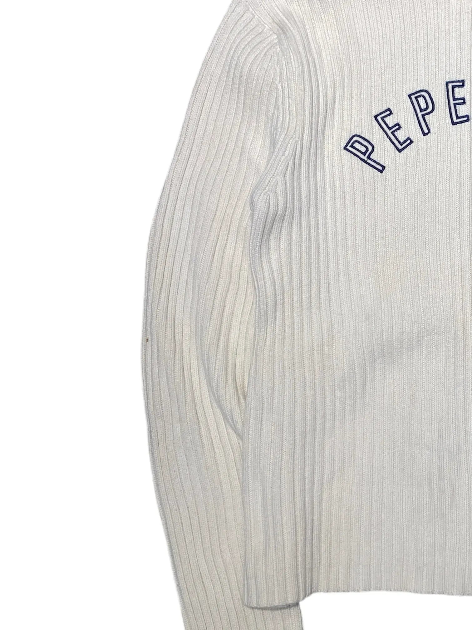 Pepe Jeans Knit Zip-up Sweatshirt L White