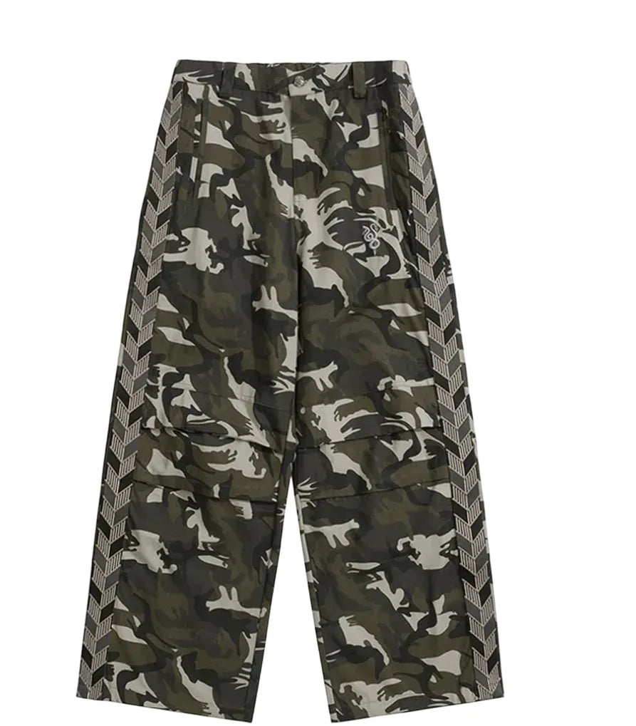 POH green Arrowhead Camo Wide-leg Pants L Green
