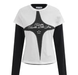 POH Velvet Band Long Sleeve T-shirt M White