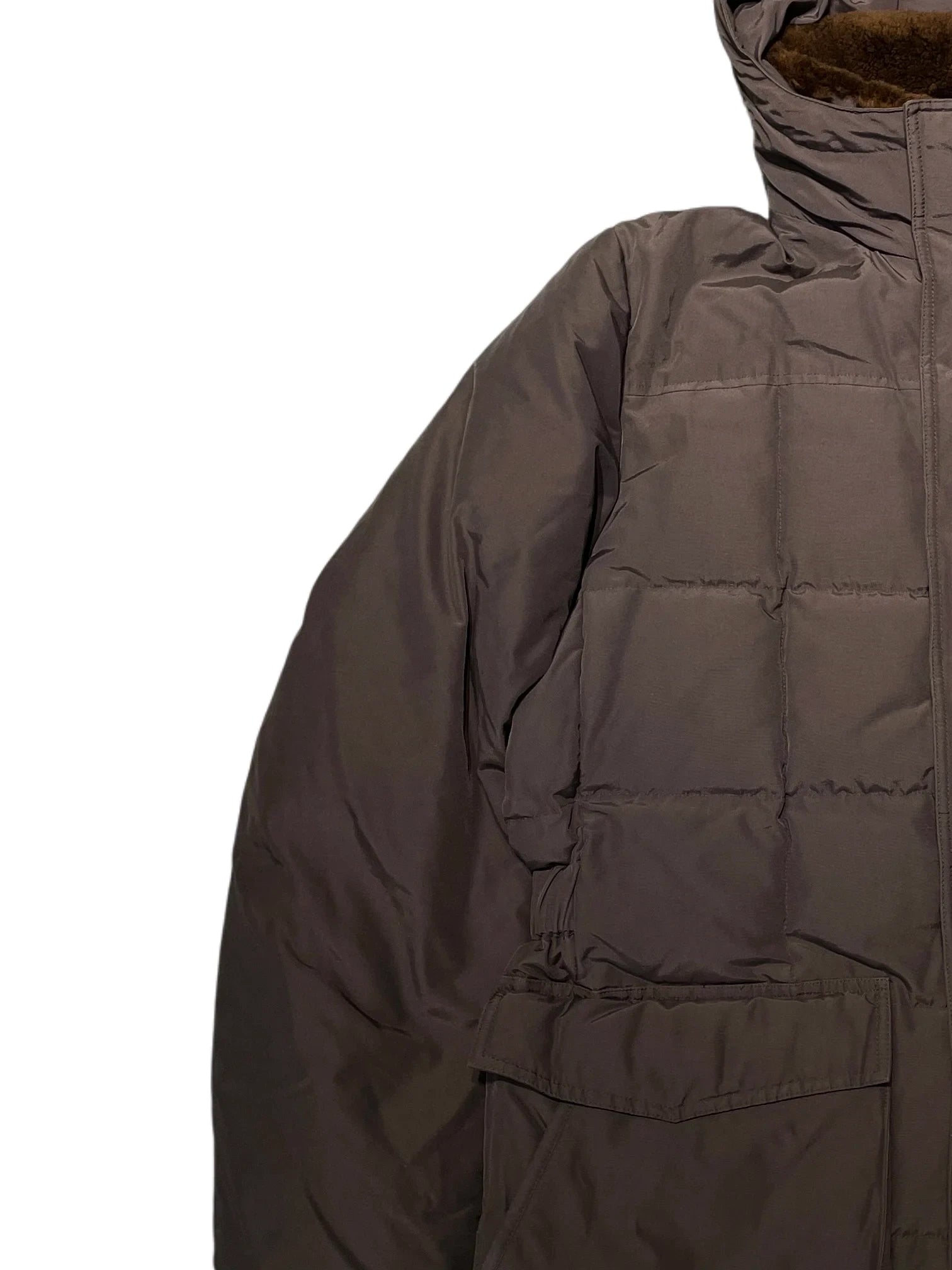 Woolrich Down Puffer Jacket Parka Coat XL Brown