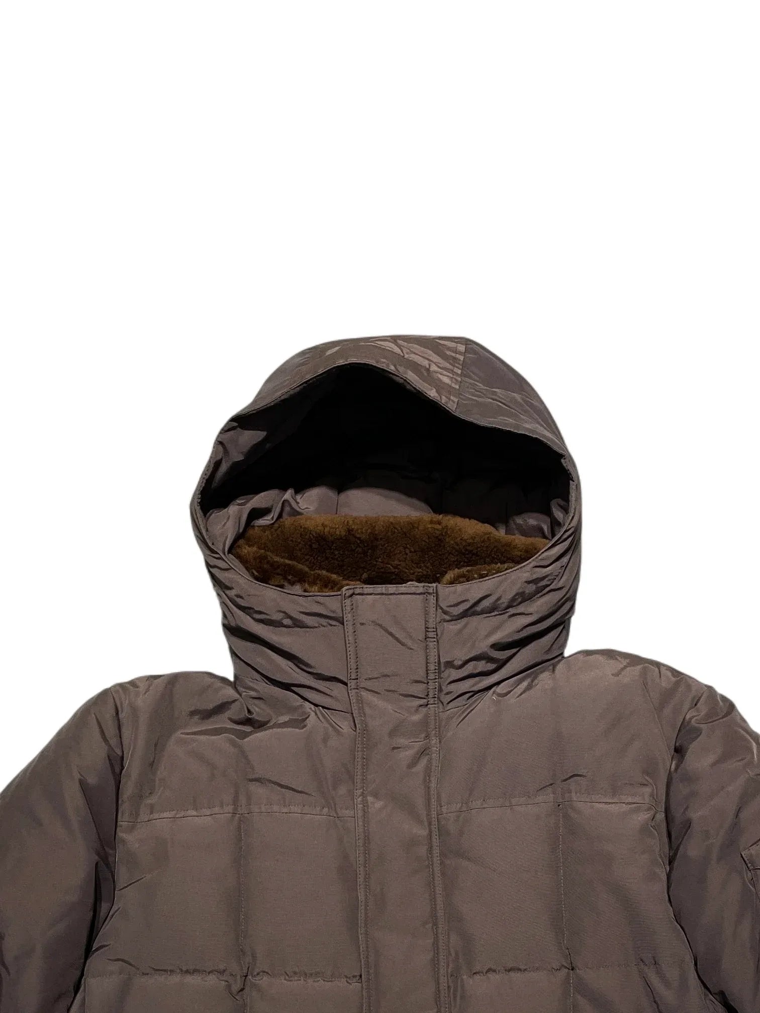 Woolrich Down Puffer Jacket Parka Coat XL Brown